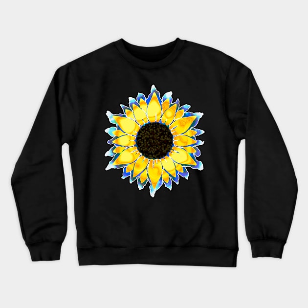 Sunflower for Ukraine Crewneck Sweatshirt by Anastasiya Malakhova